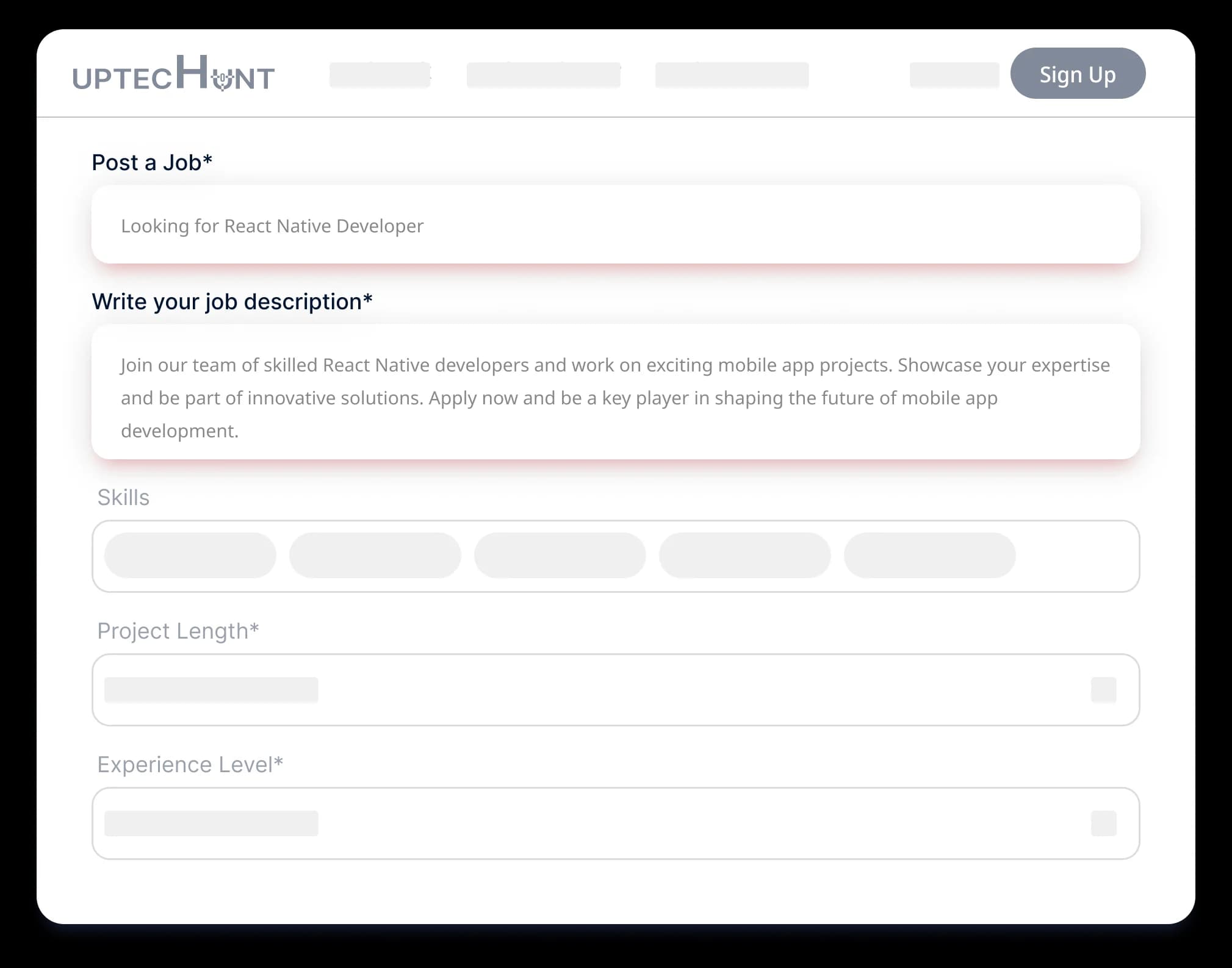 Write Job title and Description